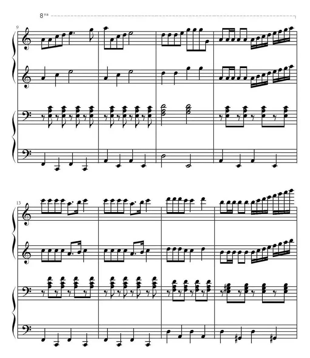 歌声与微笑 （四手联弹）