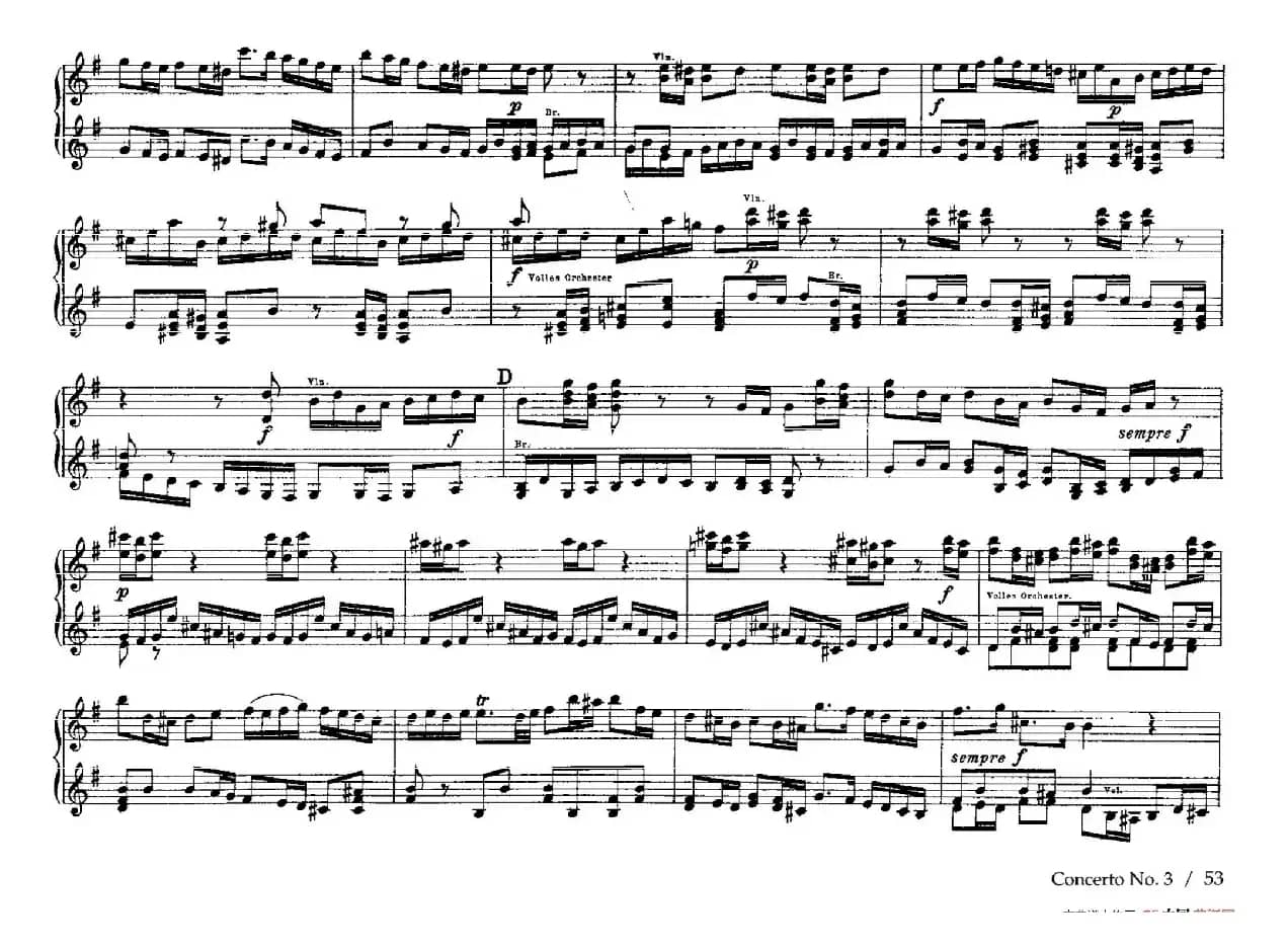 Brandenburg Concerto No.3 in G Major BWV.1048（G大调第三勃兰登堡协奏曲·四手联弹版）