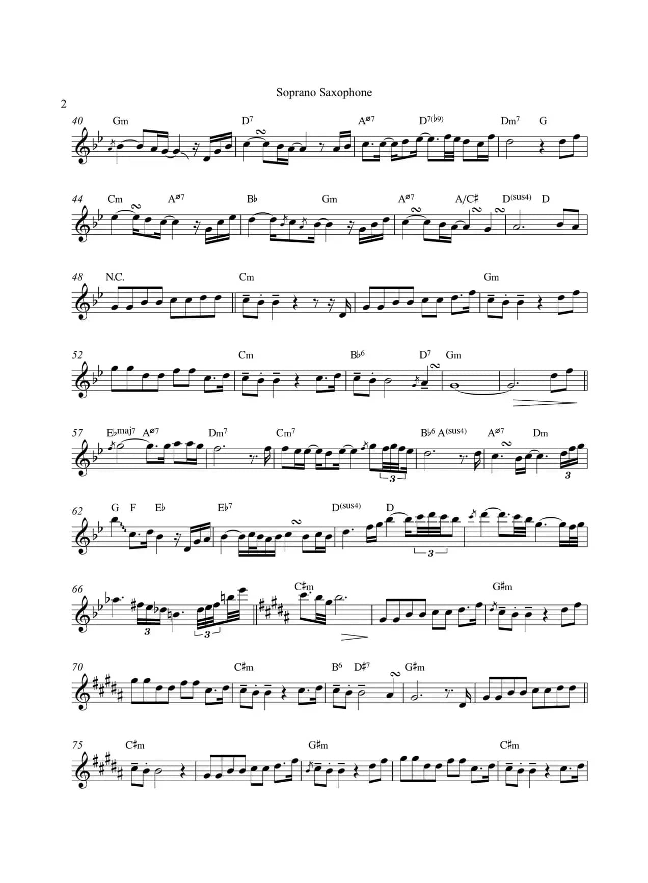 Paradise（高音萨克斯）