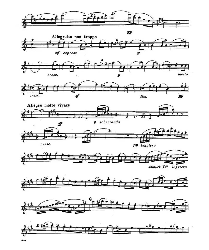 长笛九级考级曲谱（第四部分—4）