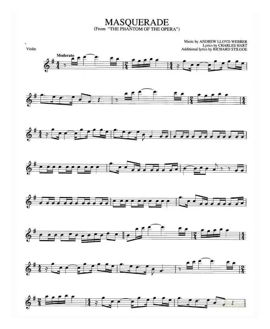 MASQUERADE（音乐剧“魅影”《化装舞会》）