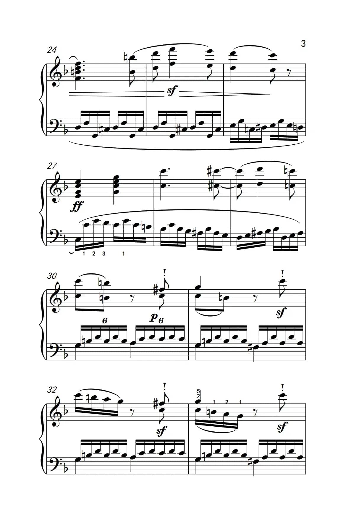 奏鸣曲 Opus 10 Nr.2 第一乐章（贝多芬奏鸣曲集 2）