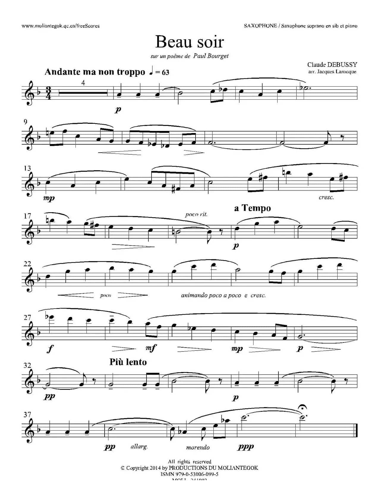 美丽的黄昏（高音萨克斯）