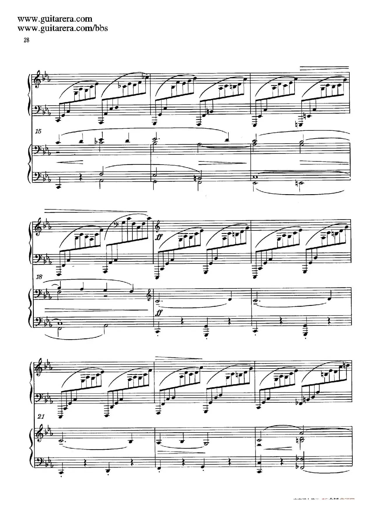 c小调第二钢琴协奏曲 Op.18（双钢琴·第一乐章）