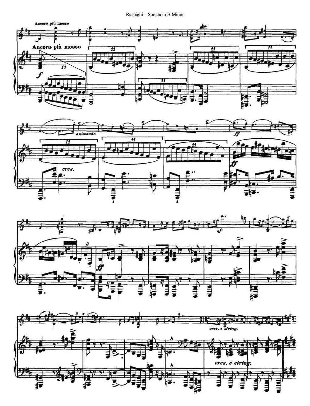 Violin Sonata in B Minor（小提琴+钢琴伴奏）