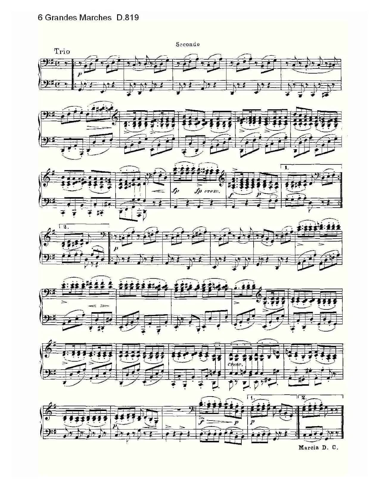 6 Grandes Marches D.819（6 贵族进行曲 D.819）