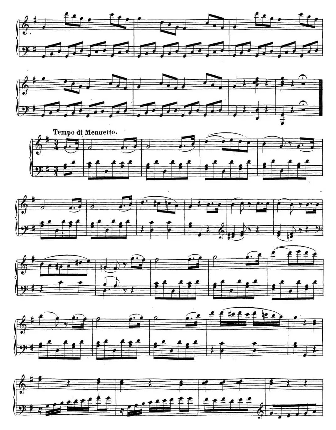 贝多芬钢琴奏鸣曲20 G大调 Op.49 No.2 G major