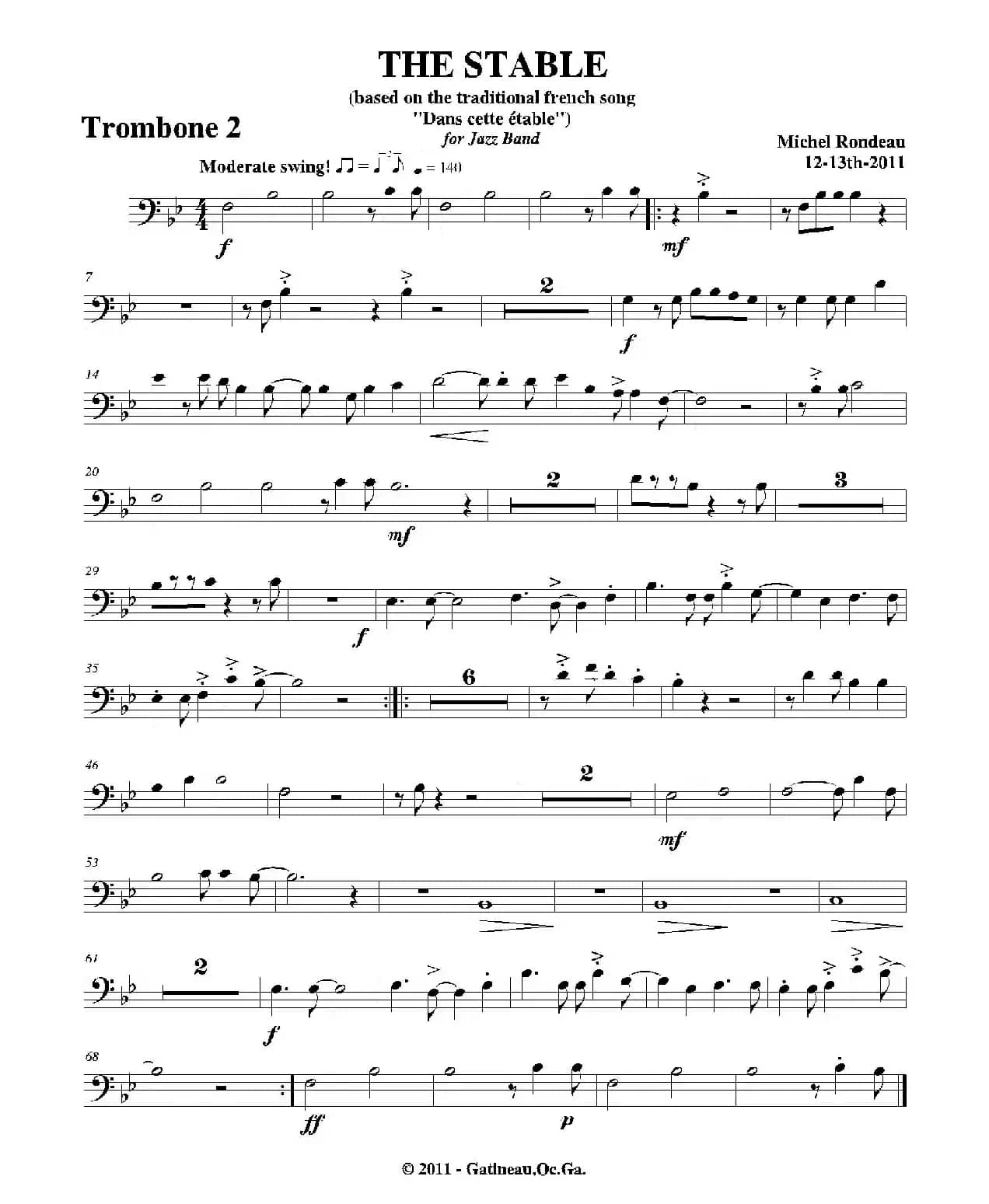 THE STABLE（第二长号分谱）