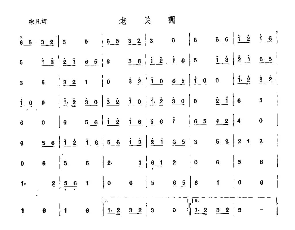 老关调（唢呐谱）
