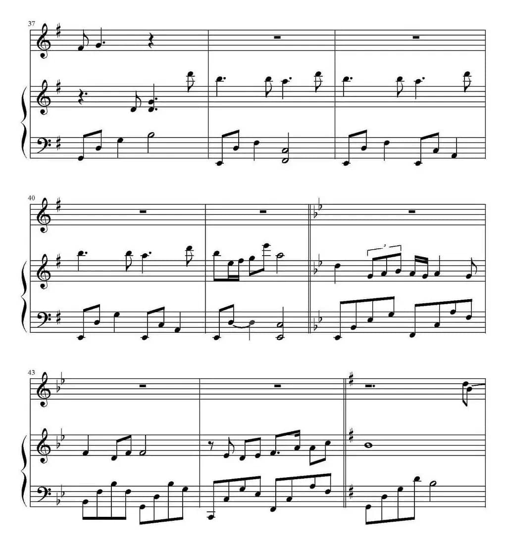 遇见（钢琴伴奏谱）