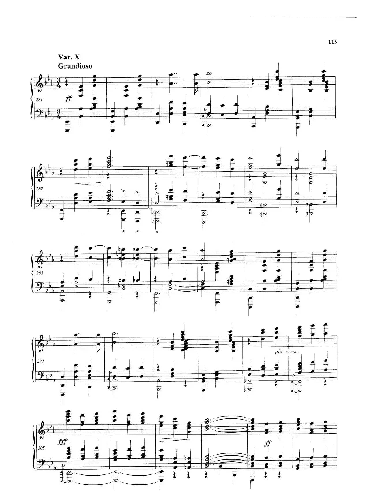 Variations and Fuge in e-flat Minor Op.23（降e小调主题变奏与赋格）