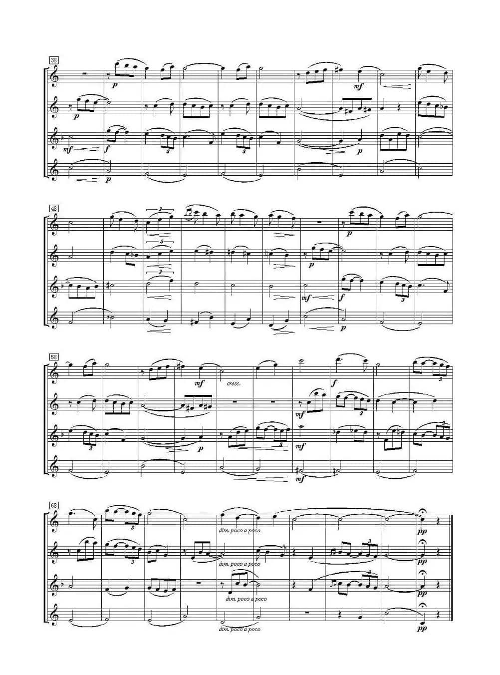 Moon River（月亮河）（四重奏）