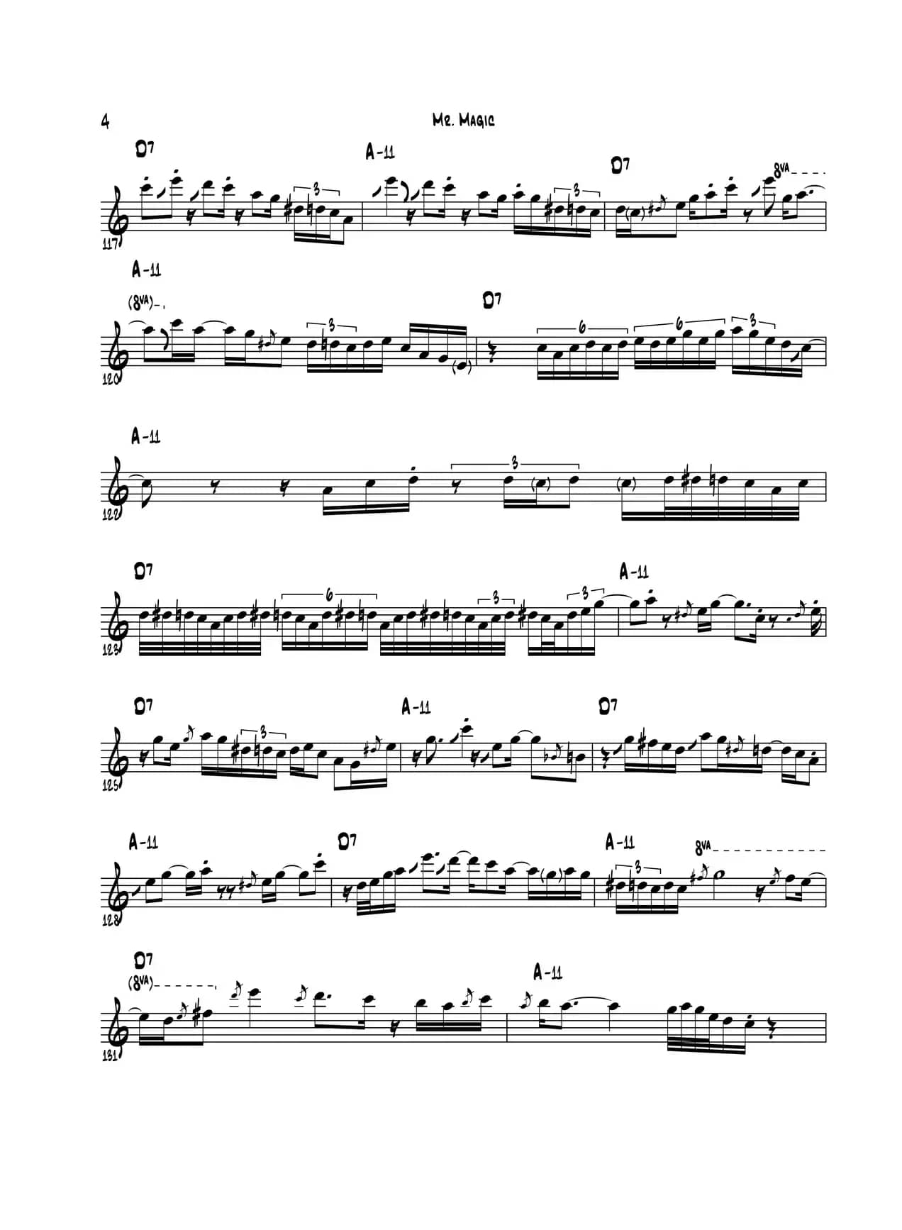 Mr Magic（中音萨克斯）