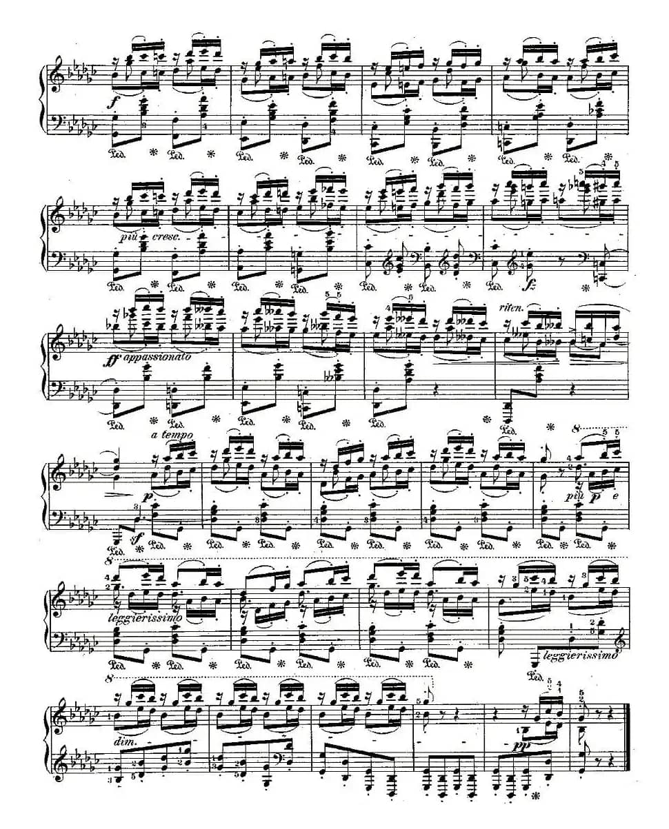 肖邦钢琴练习曲，Op.25之九