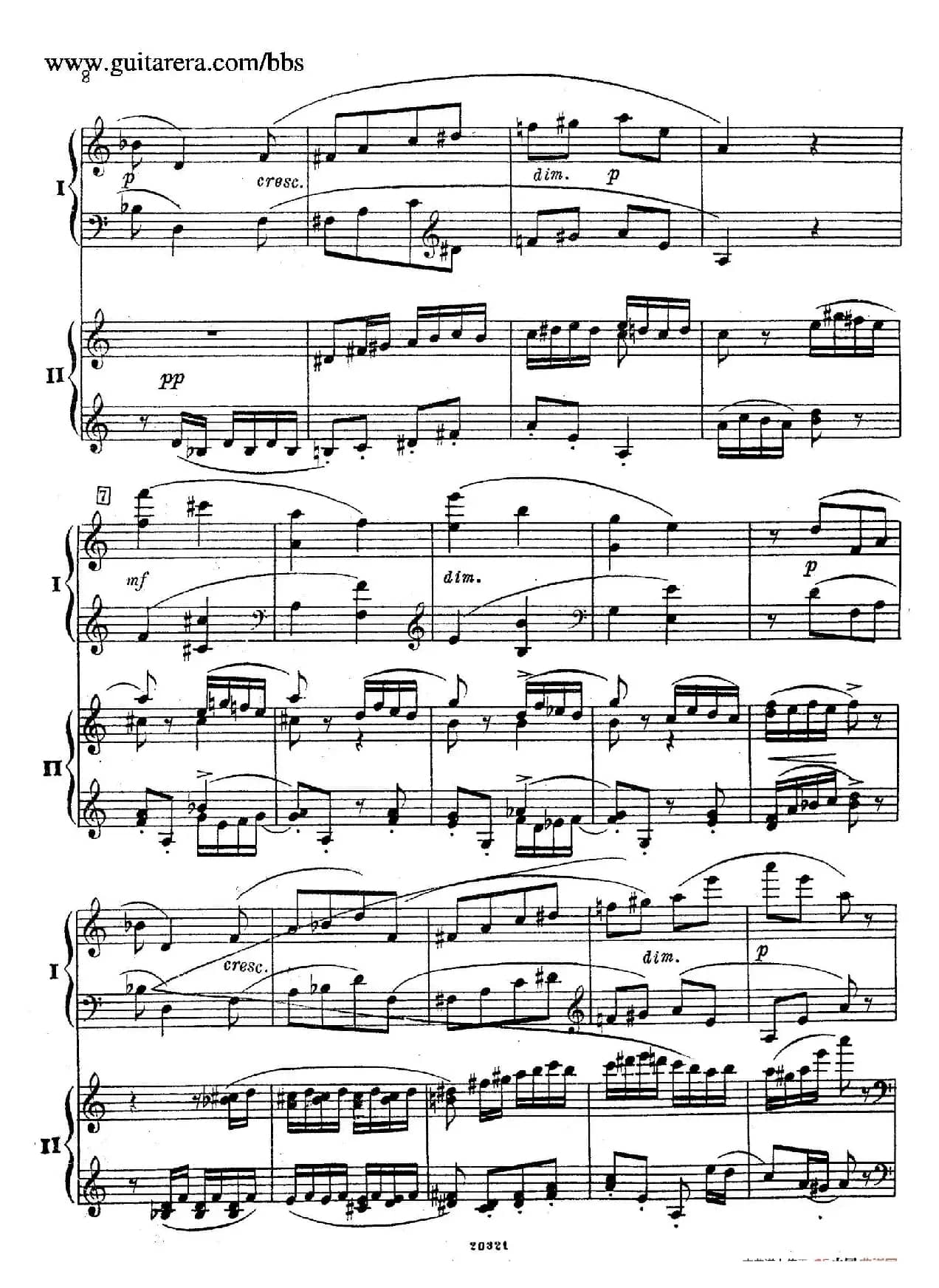 Rhapsody On A Theme Of Paganini Op.43（帕格尼尼主题狂想曲·双钢琴）（P1——20）