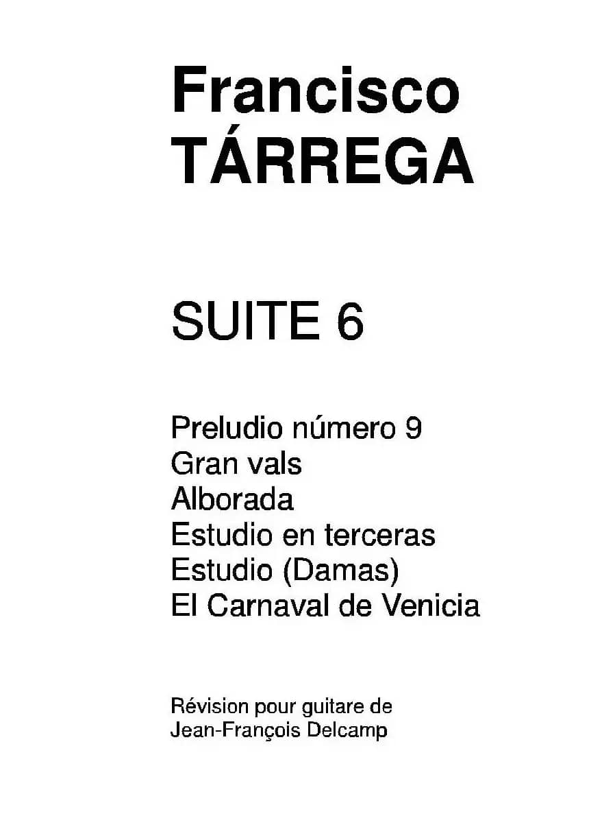 《塔雷加作品全集》第6部分（古典吉他）
