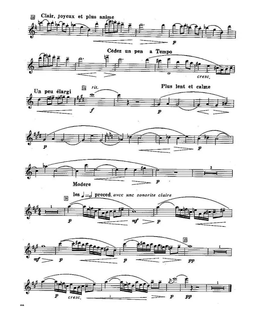 长笛六级考级曲谱