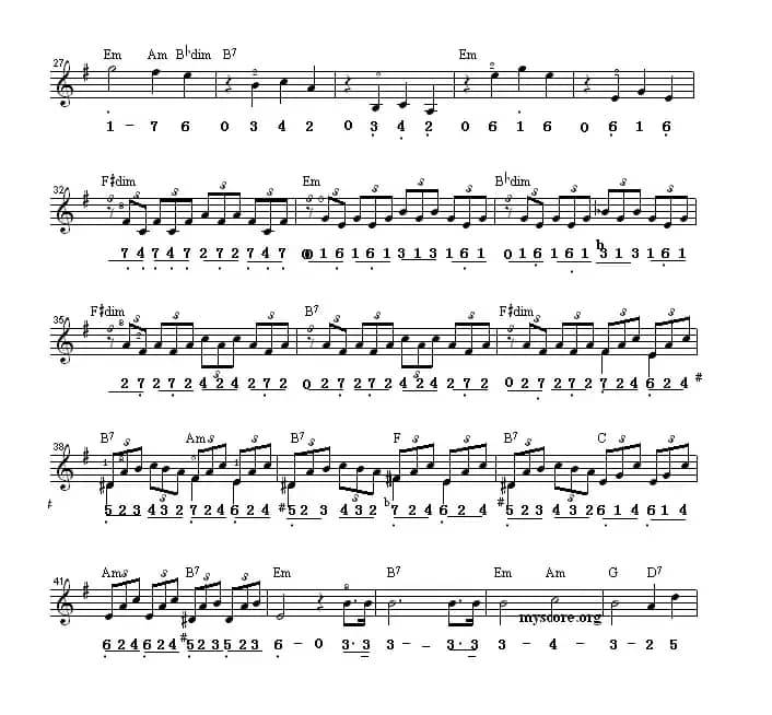 月光奏鸣曲（线简谱混排版）