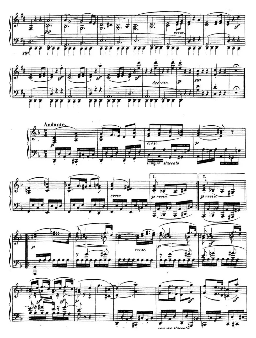 贝多芬钢琴奏鸣曲15 田园 D大调 Op.28 D major