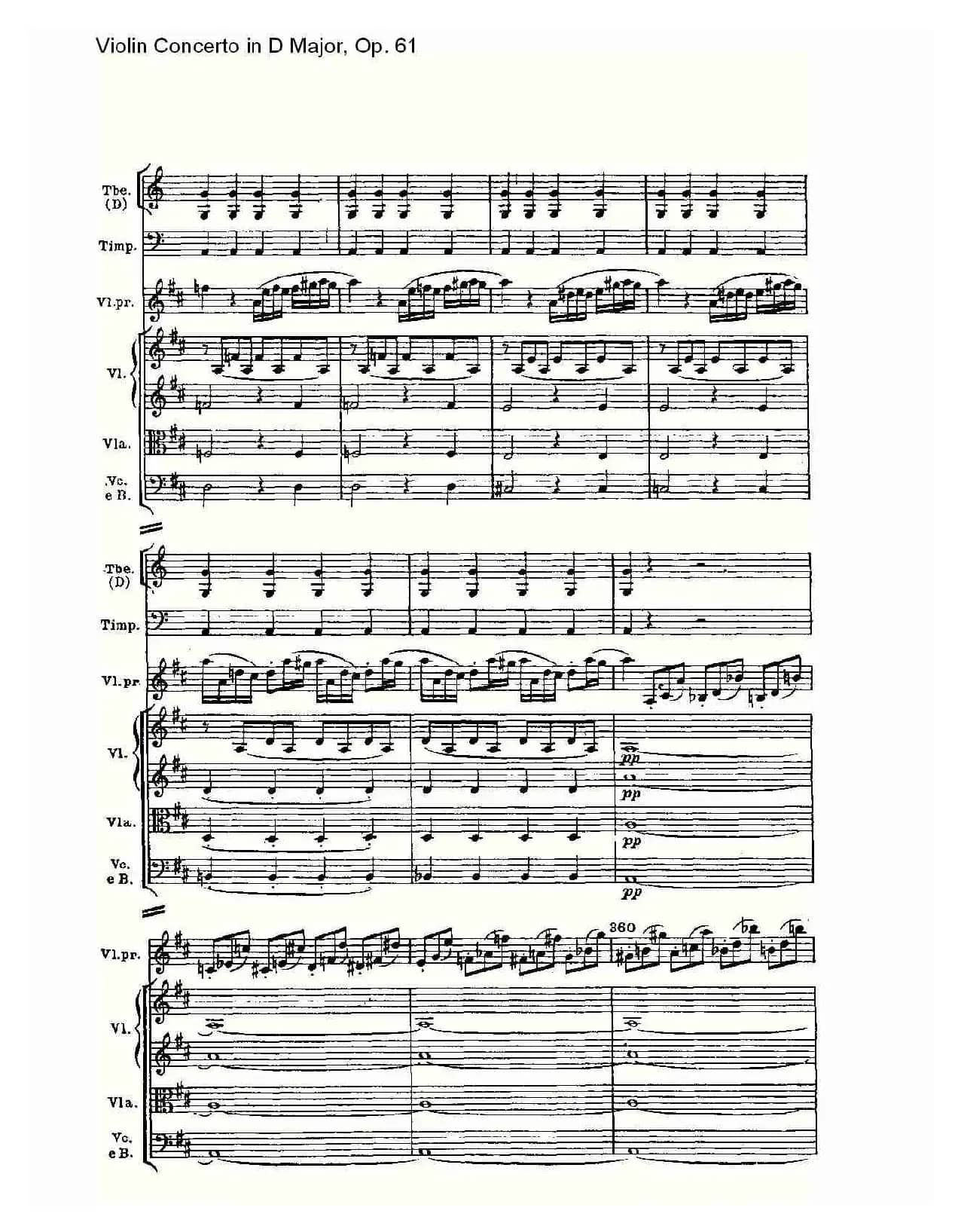 D大调小提琴协奏曲 Op.61第一乐章（二）