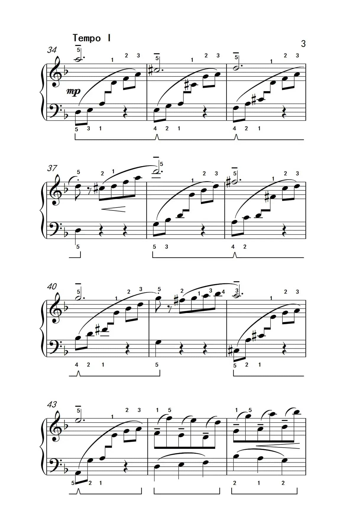 陶乐瑞丝（约翰·汤普森 成人钢琴教程 第三册）