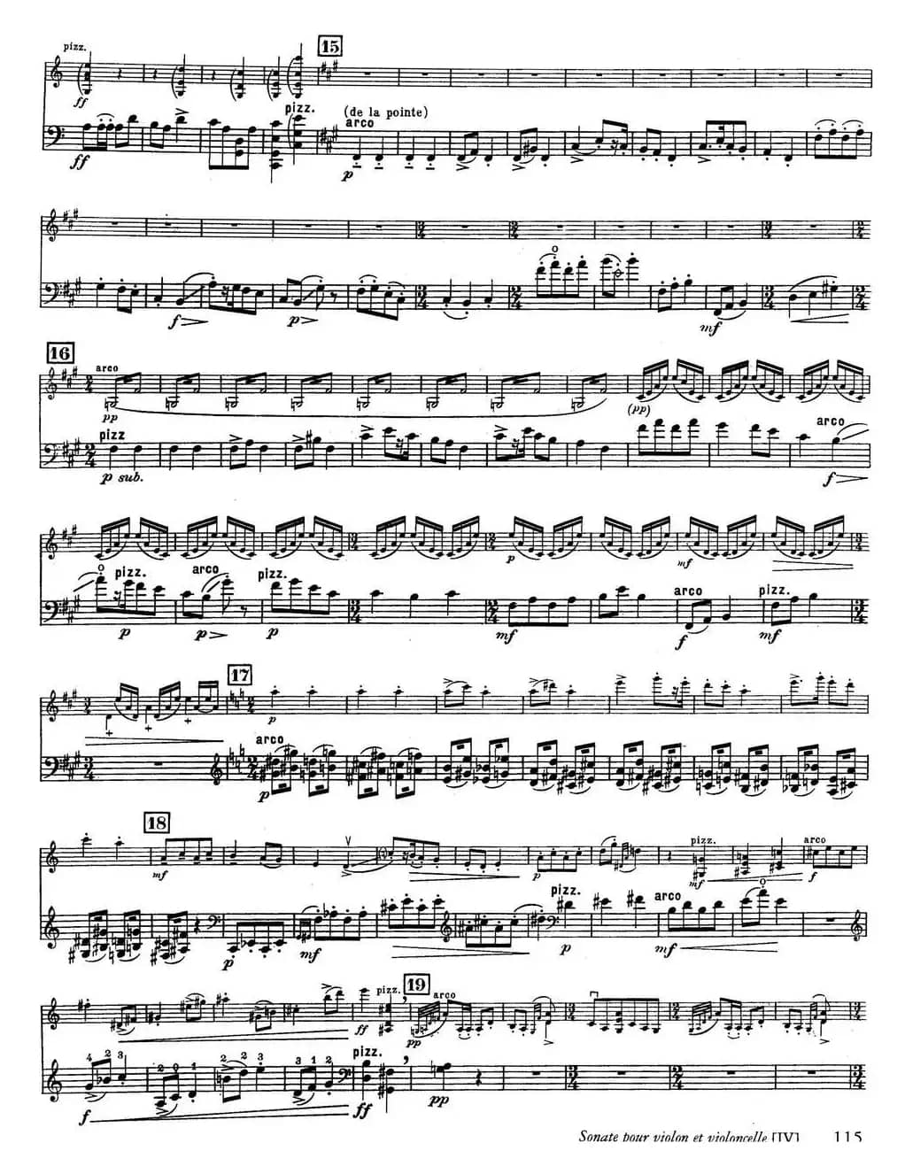 Sonate（小提琴+大提琴）