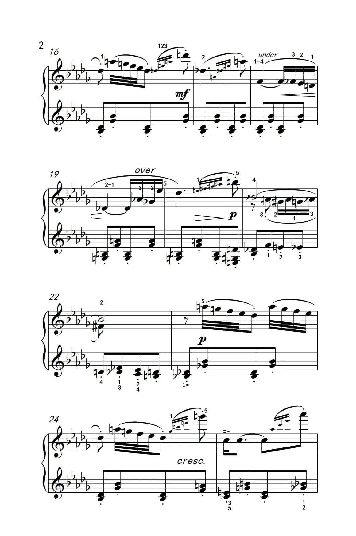 第五级 1.瞬息的幻想（中央音乐学院 钢琴（业余）考级教程 4-6级）