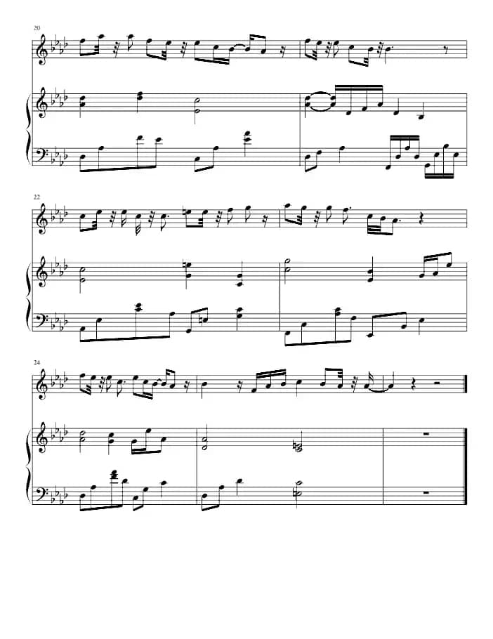 落叶归根（小提琴+钢琴伴奏）