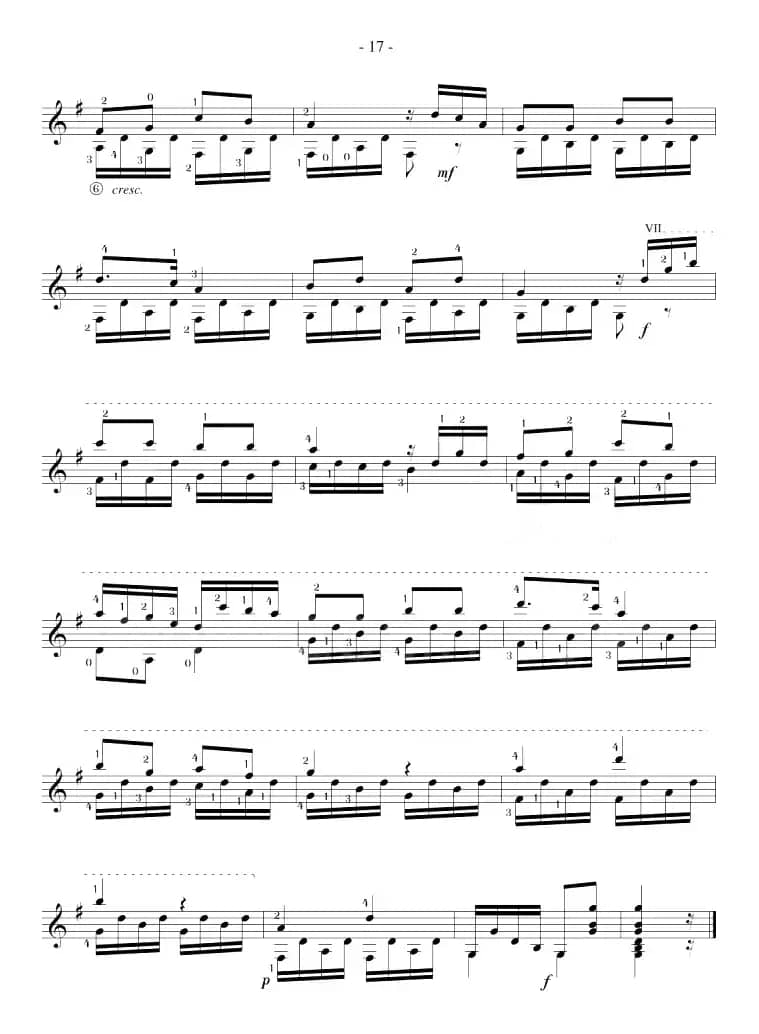 Mauro Giuliani《12 Studies,Op.48》（STUDY 20）