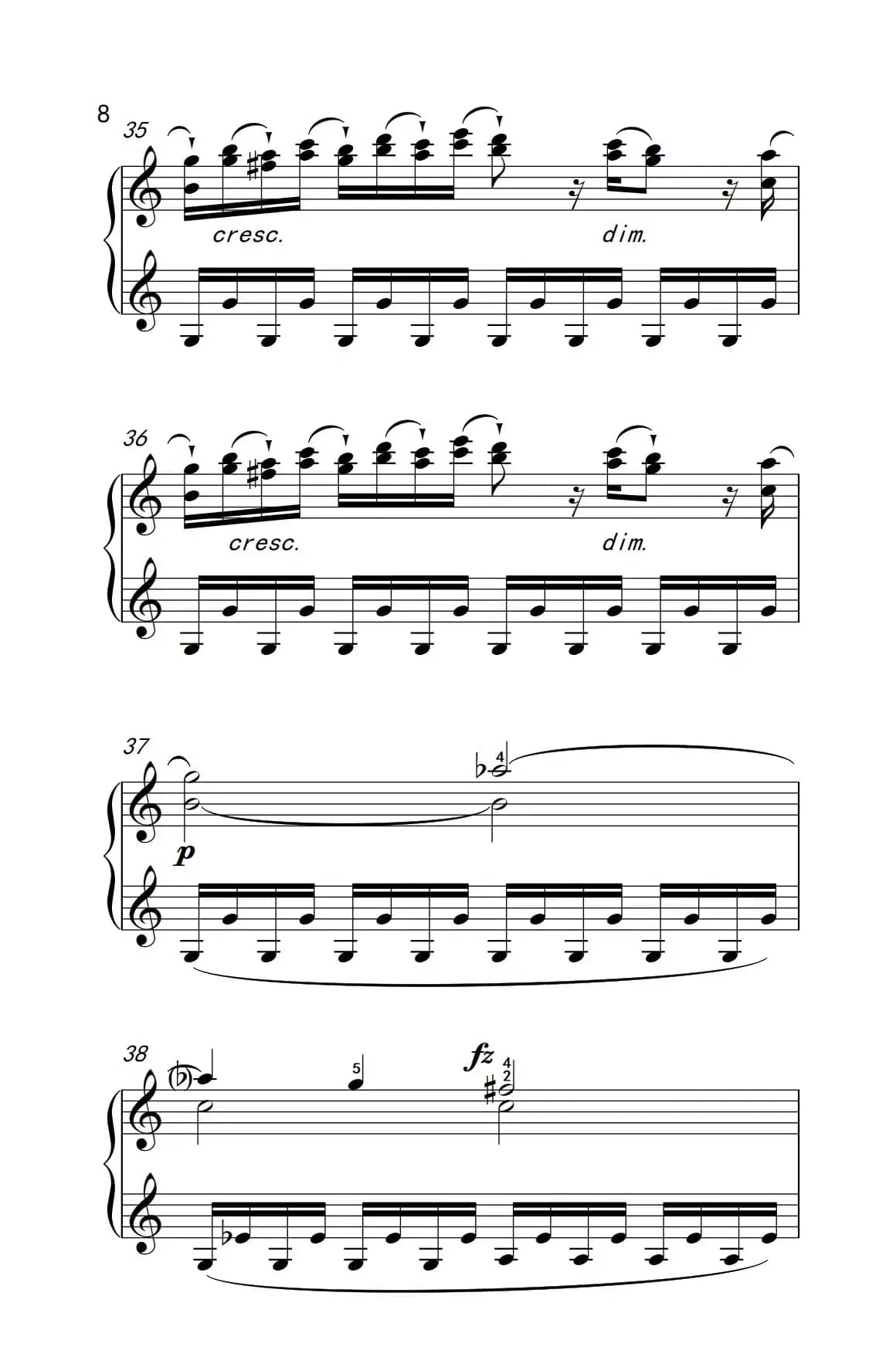 第九级1.C大调奏鸣曲 第一乐章 Hob.XVI 50（中央音乐学院 钢琴（业余）考级教程 7-9级）