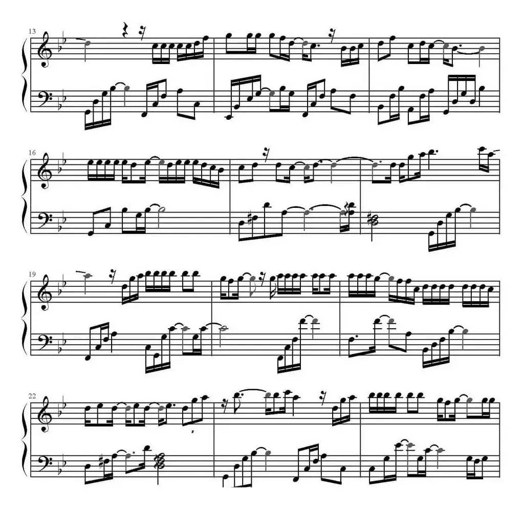 蒙娜丽莎的眼泪（弹琴吧制谱版）