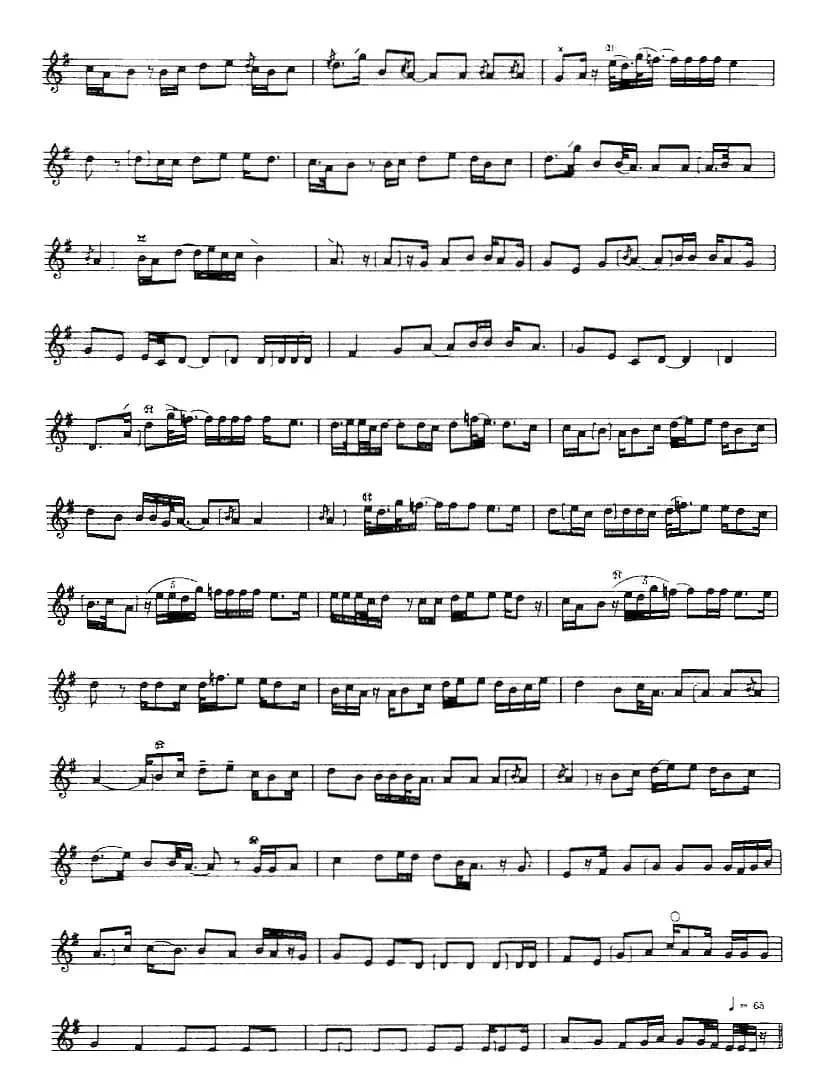 十二木卡姆：Ⅲ 木夏乌热克木卡姆 127——137（主旋律谱）