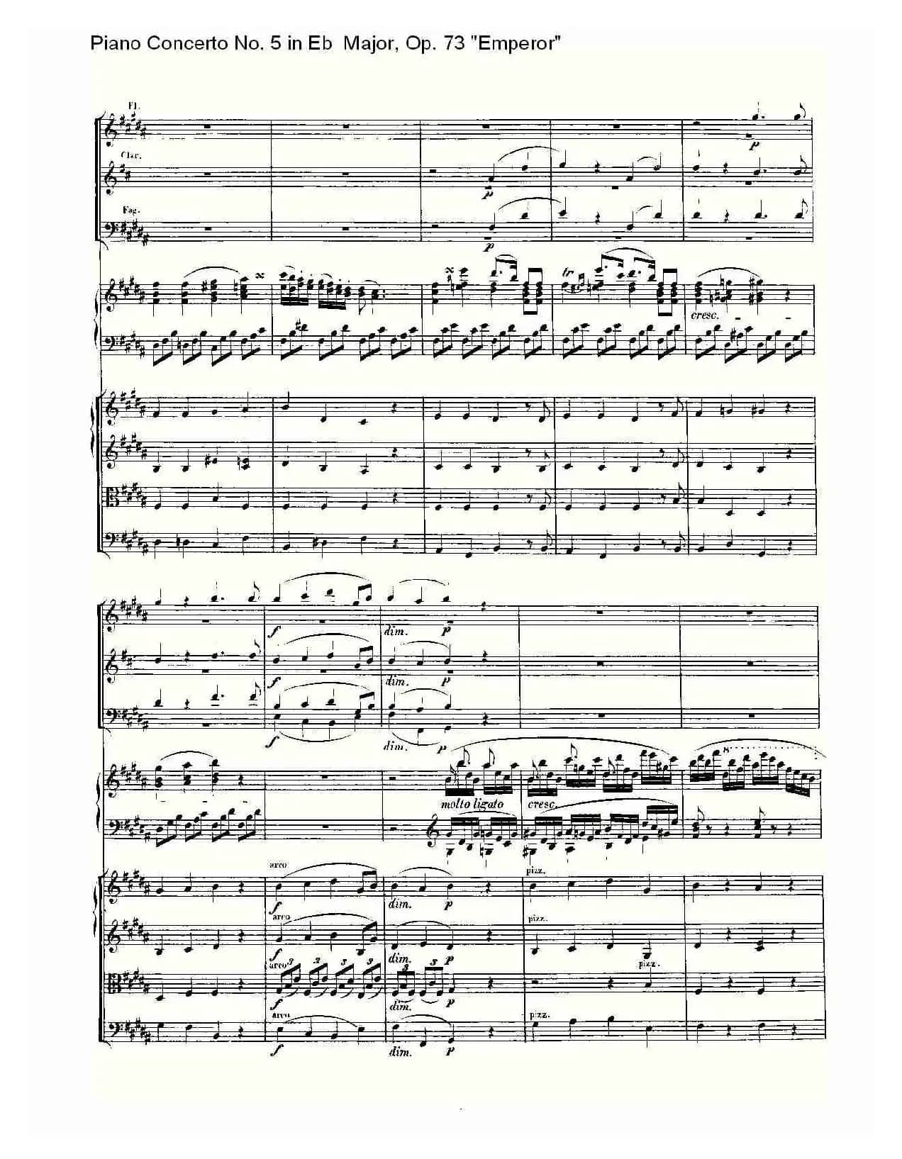Eb大调钢琴第五协奏曲 Op.73“皇帝” 第二乐章