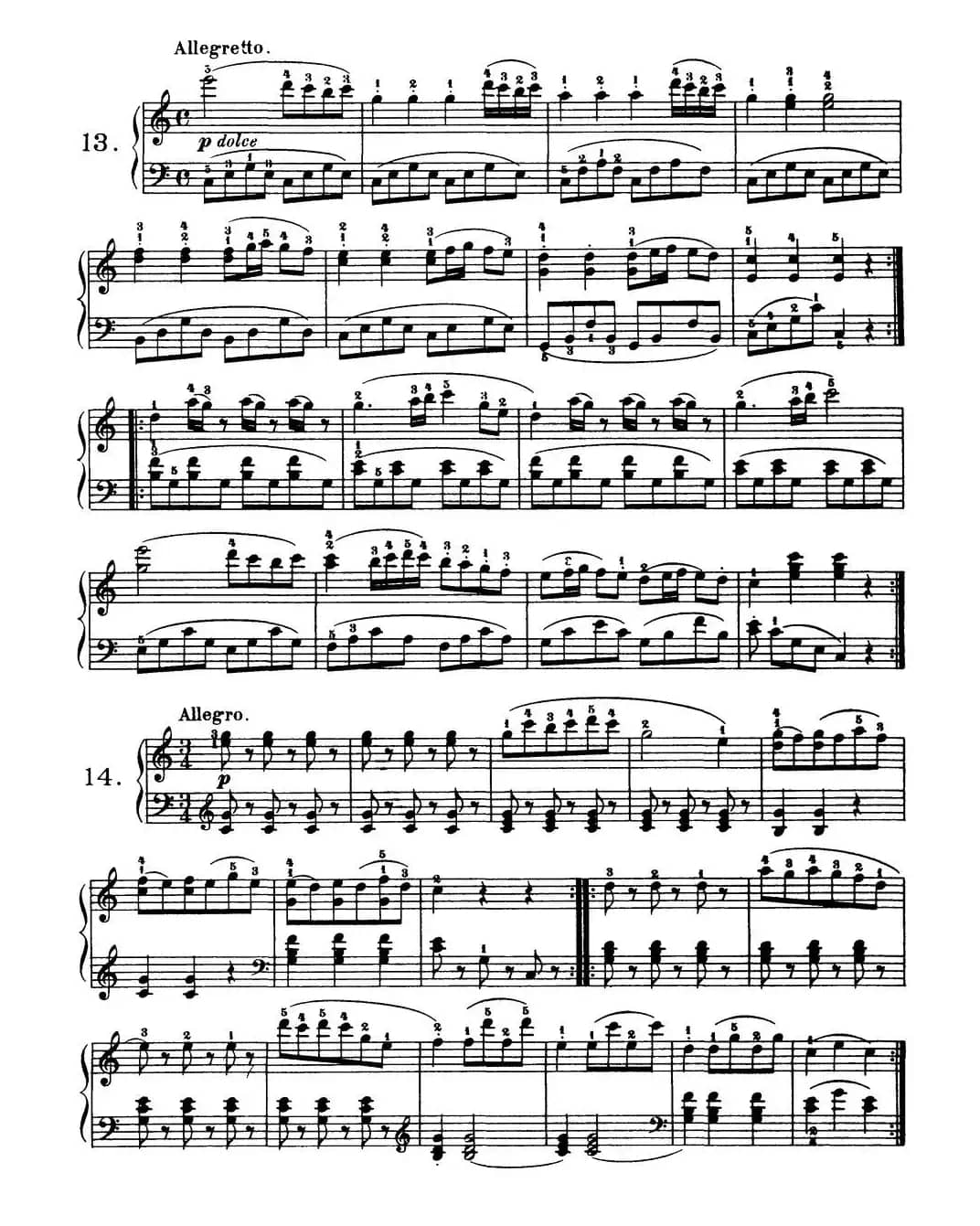 One Hundred and Ten Easy and Progressive Exercises Op.453（车尔尼110首简易练习曲 11——20）