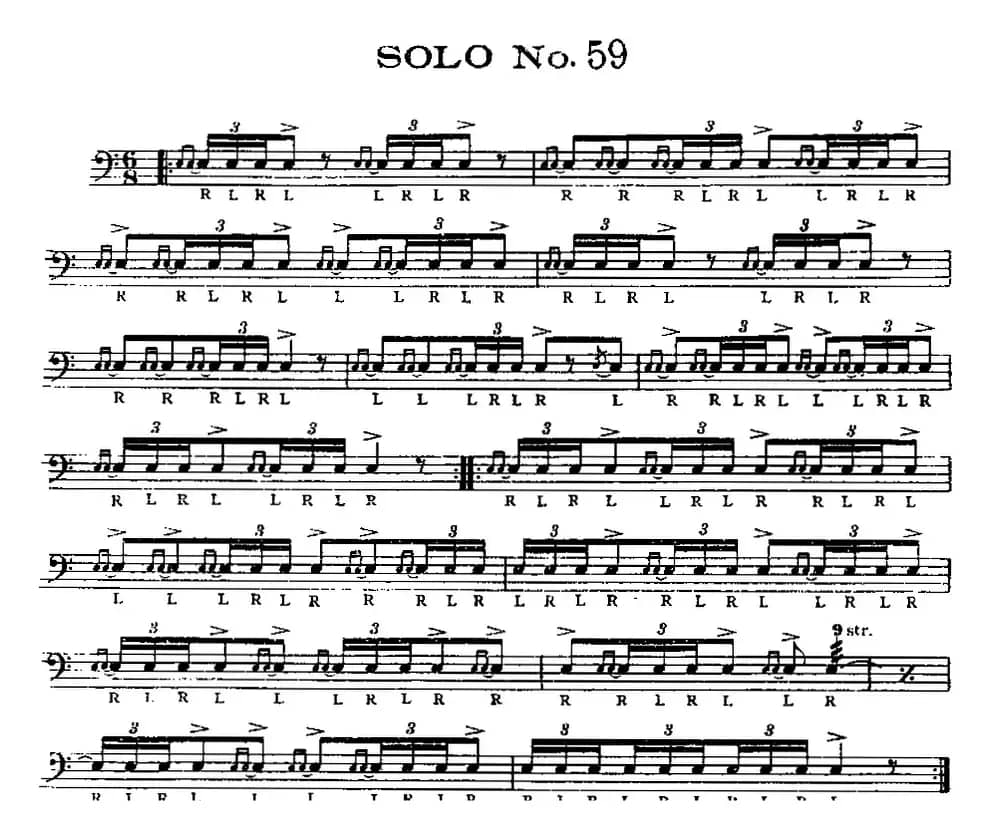 美国军鼓 SOLO No.56-60（爵士鼓谱）