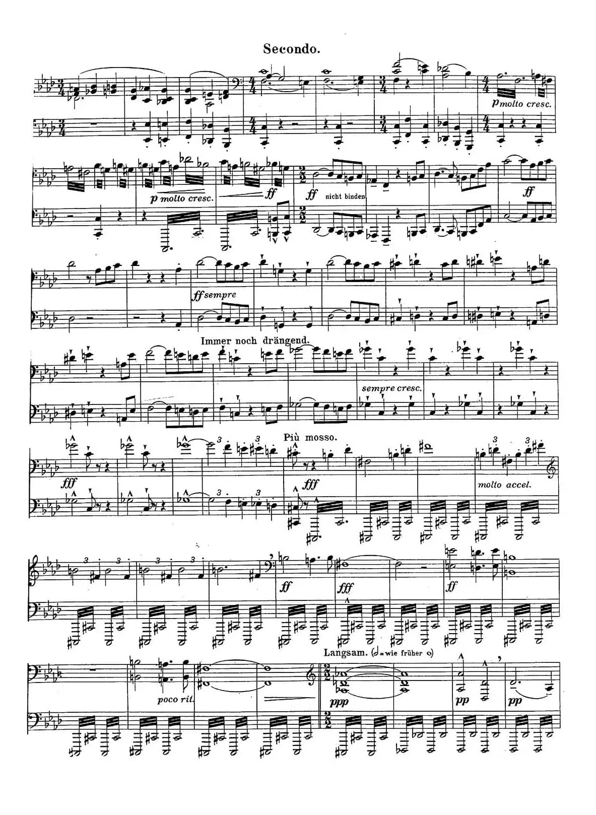 c小调第二交响曲“复活”（Ⅴ）（改编四手联弹版）