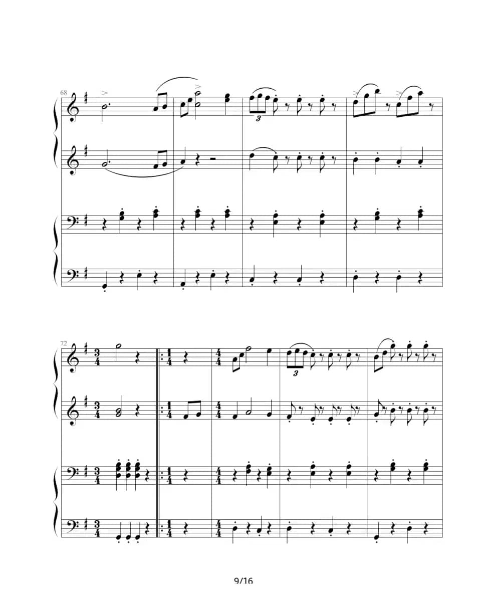 拉德斯基进行曲（双钢琴合奏）