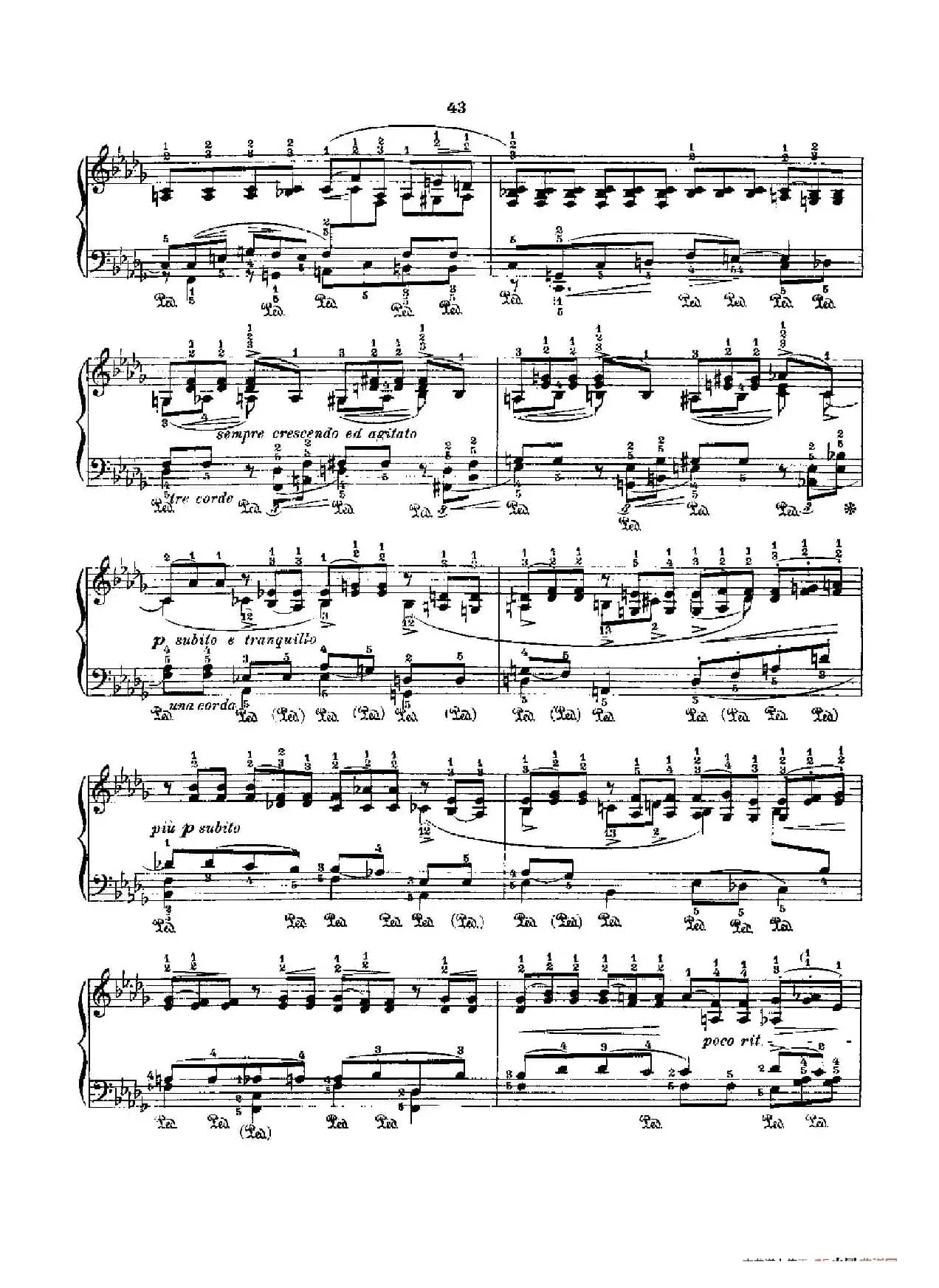 53首以肖邦练习曲为素材而作的练习曲(No.45A)