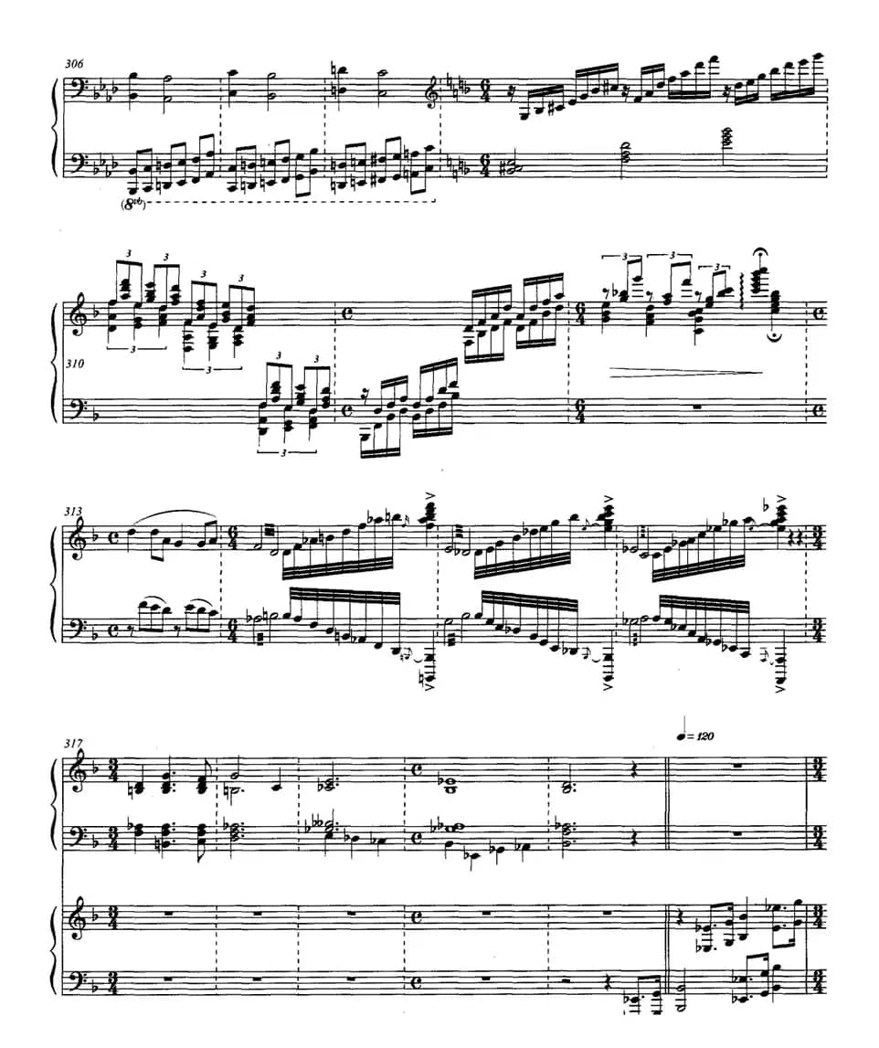 松花江上（钢琴协奏曲)P11—2）