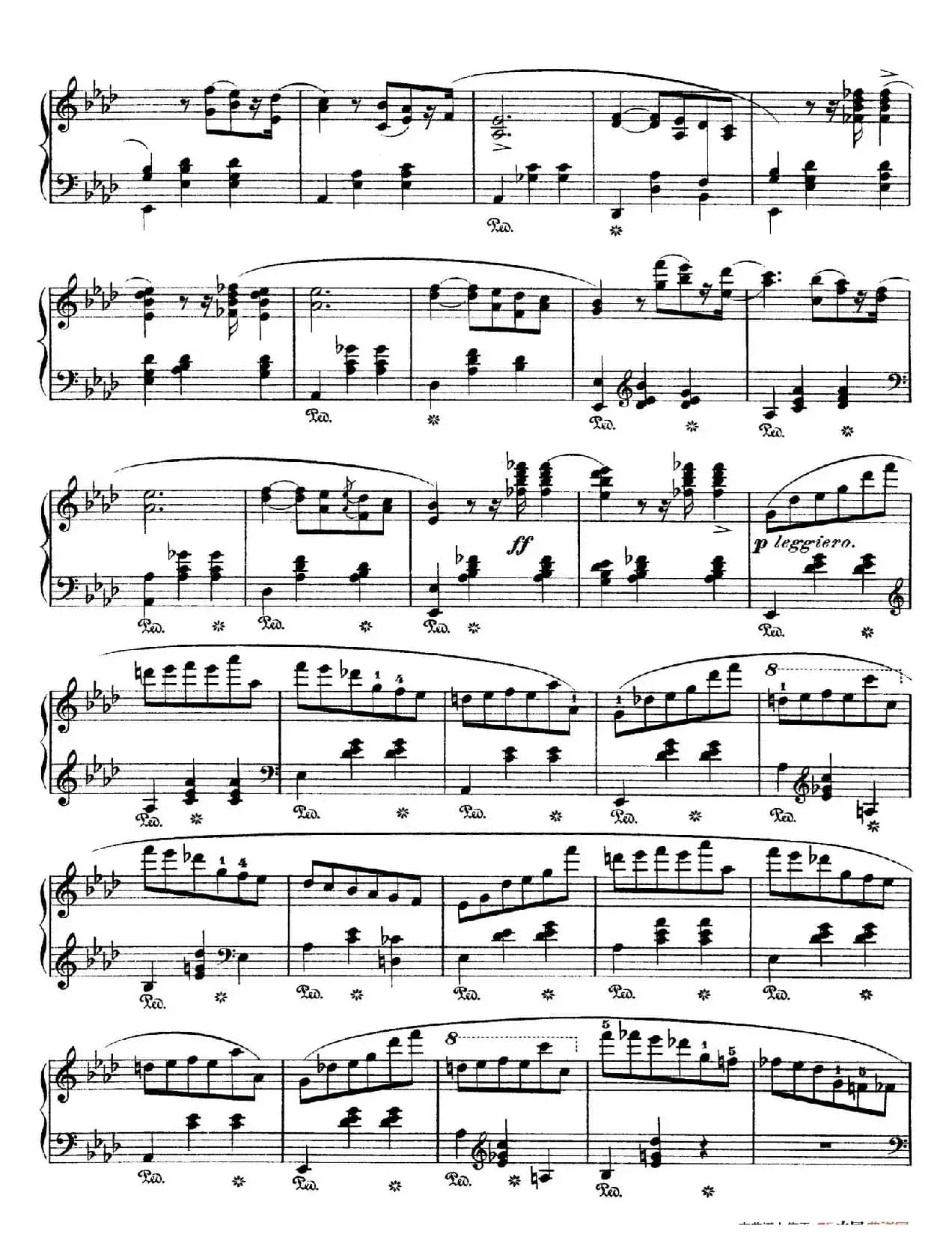 Grande Valse in A-flat Major Op.42(降A大调华丽圆舞曲)