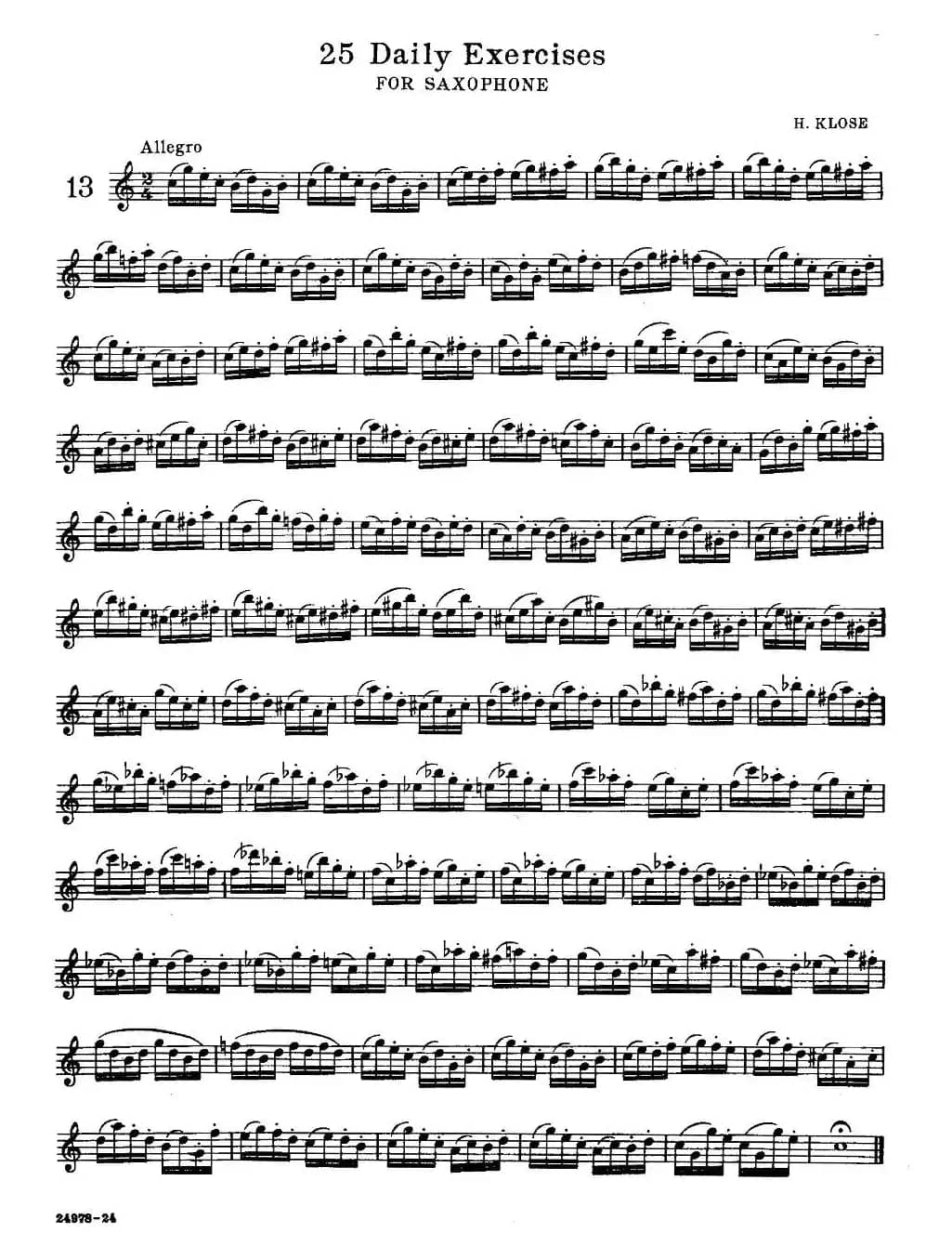 klose - 25首萨克斯练习曲（13）