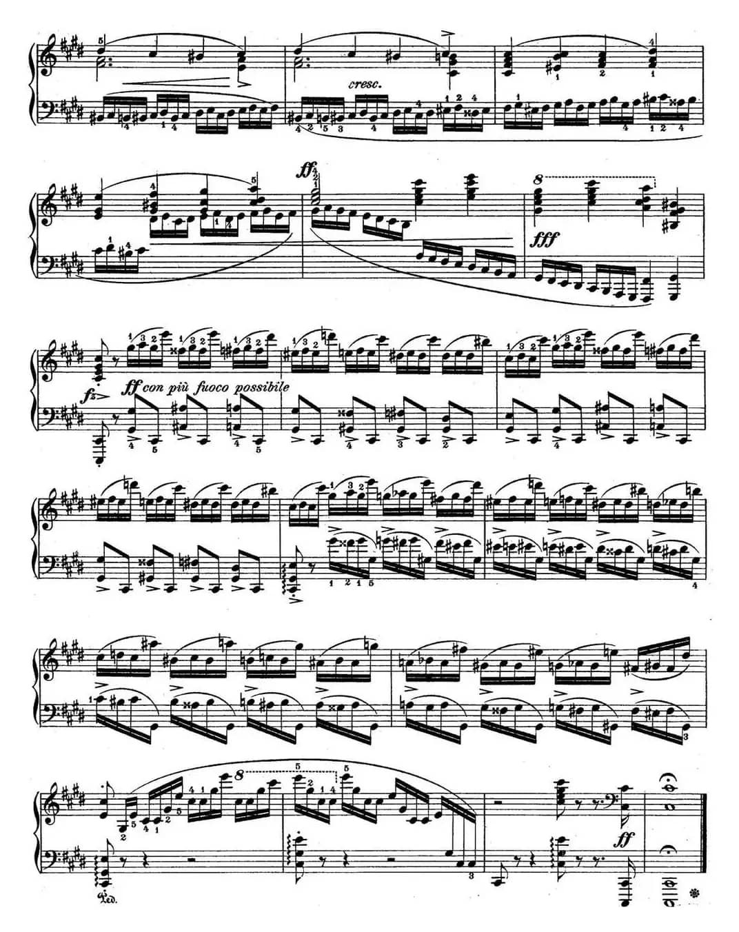 肖邦练习曲4 Op.10 No.4 激流 升c小调 C minor Torrent