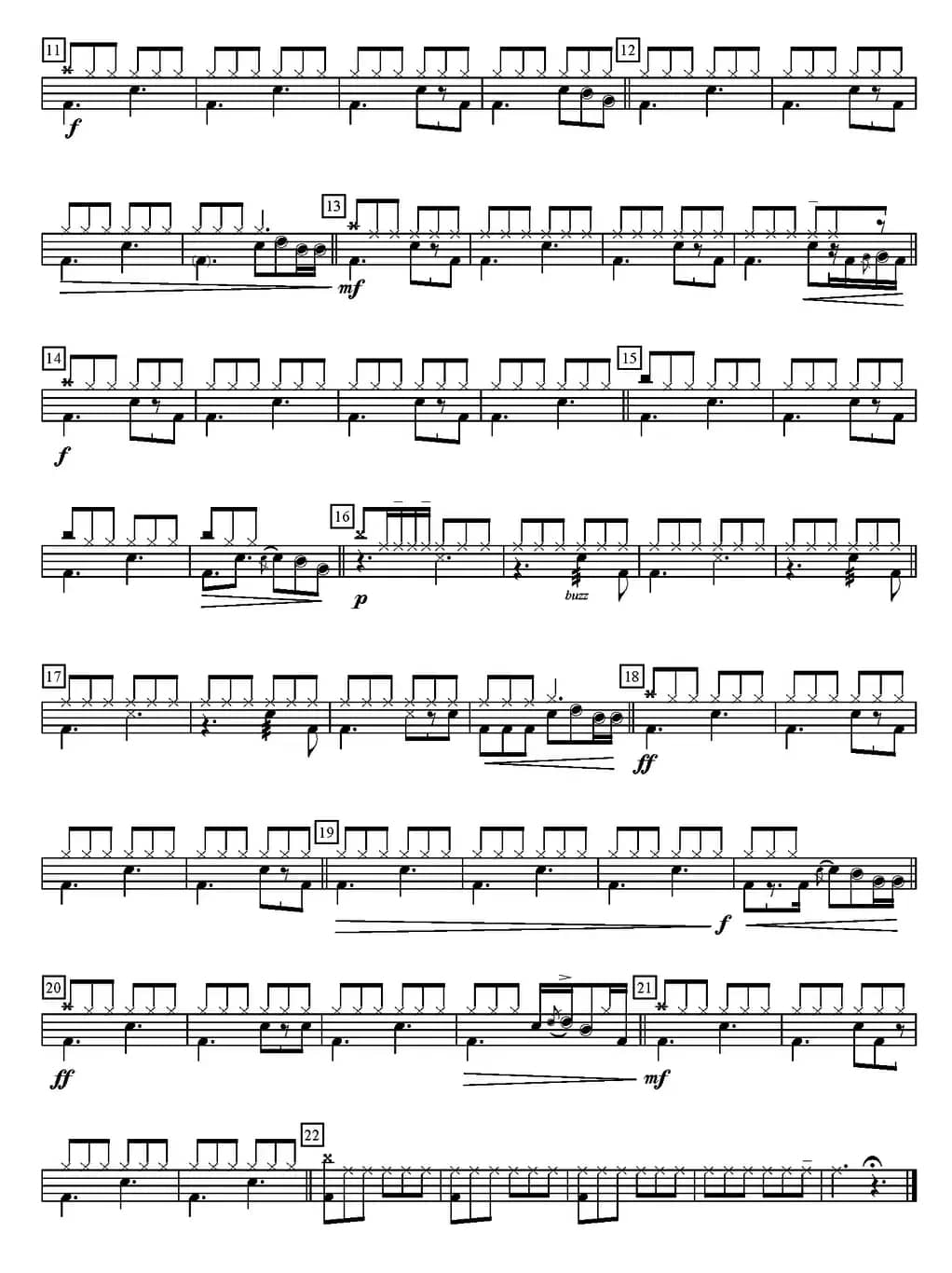 爵士鼓谱：Avril Lavigne - I'm with you