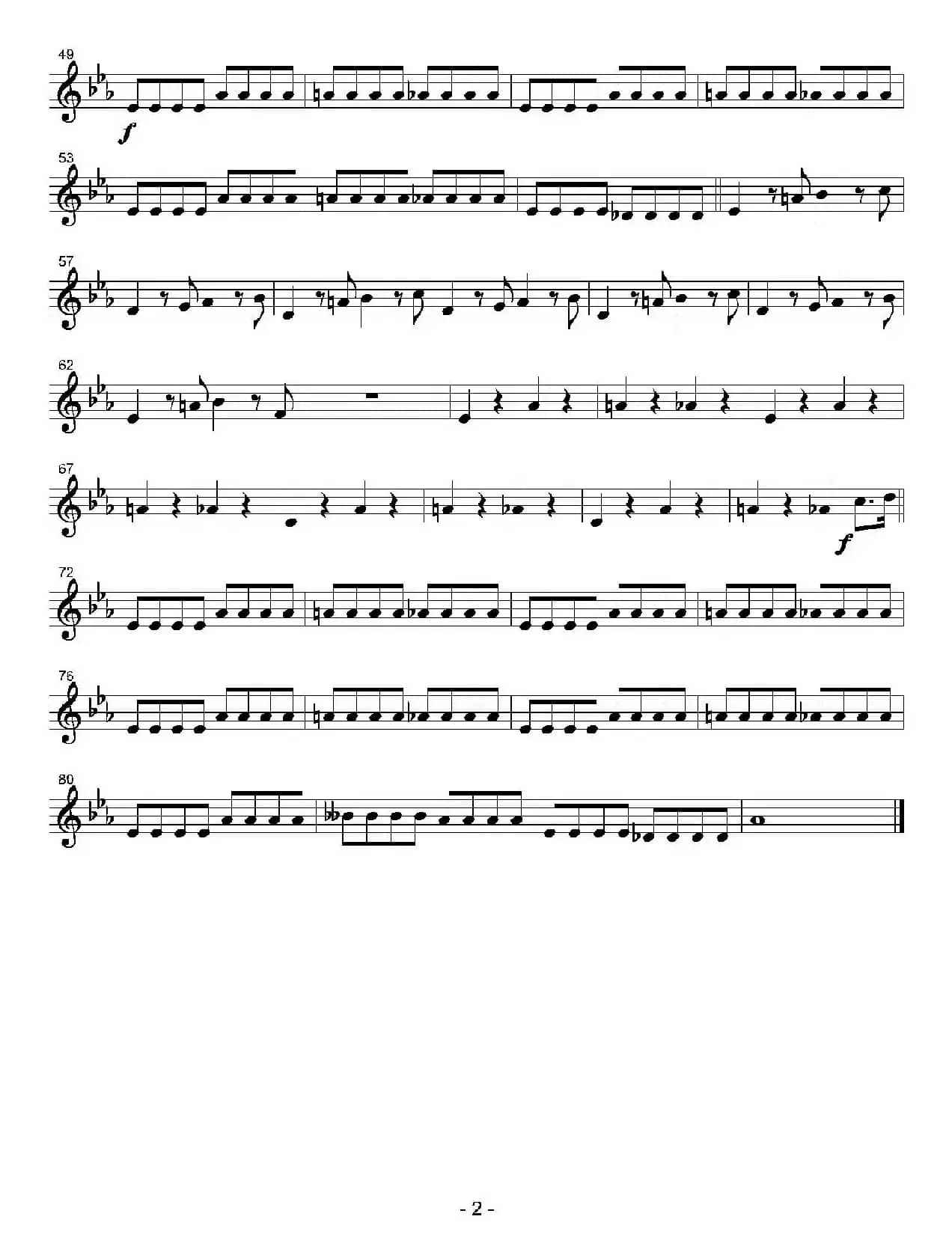 ALL STAR（上低音萨克斯分谱）