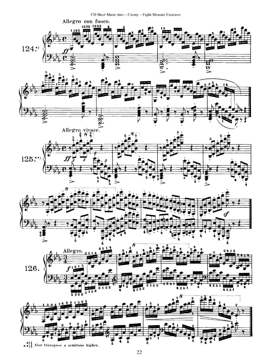 160 Eight- Measure Exercises.Op.821（车尔尼160首钢琴八小节练习曲（122——141））