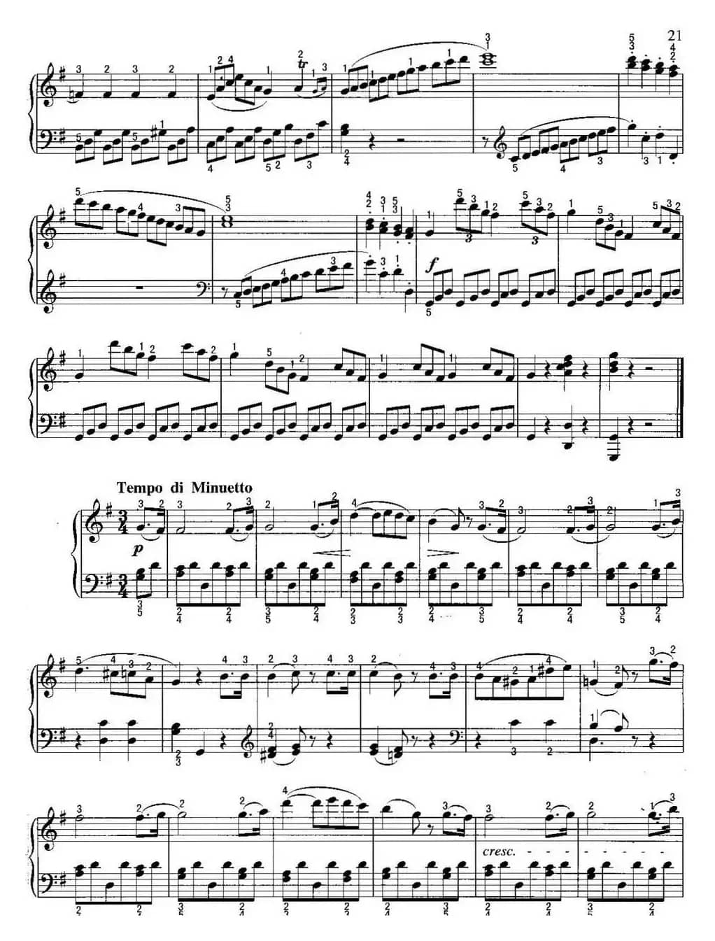 不可不弹的世界钢琴名曲：奏鸣曲（G大调）