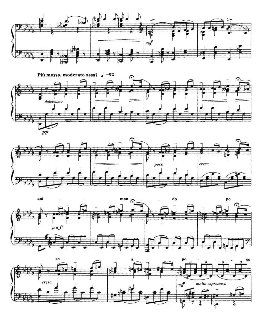 柴可夫斯基18首钢琴小品Op.72（14.Chant elegiaque）