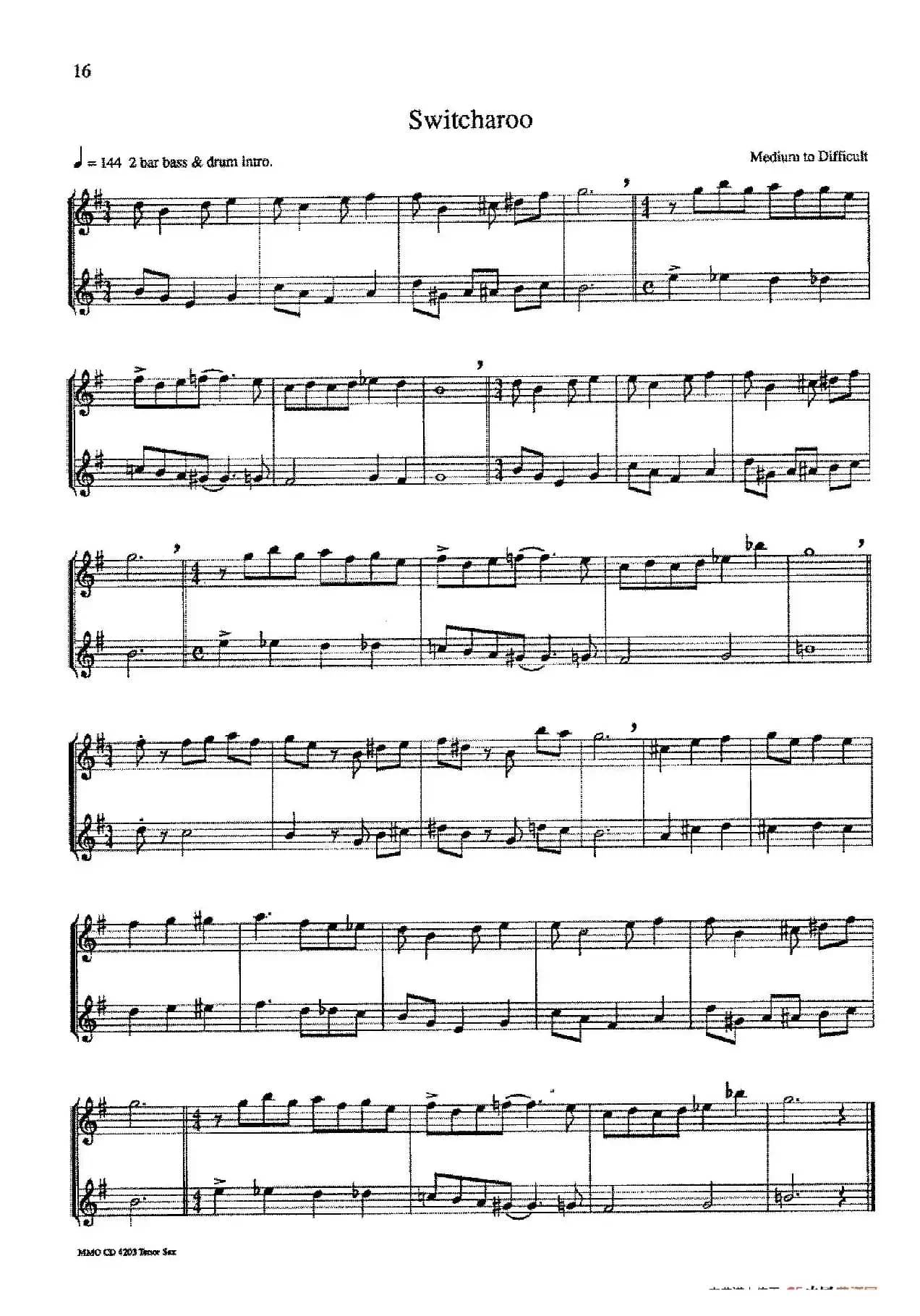 16首爵士二重奏：Switcharoo