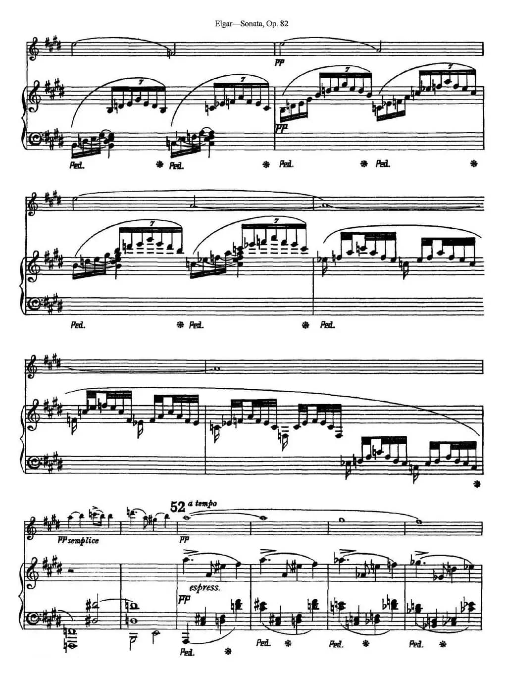 Violin Sonata Op.82（小提琴+钢琴伴奏）