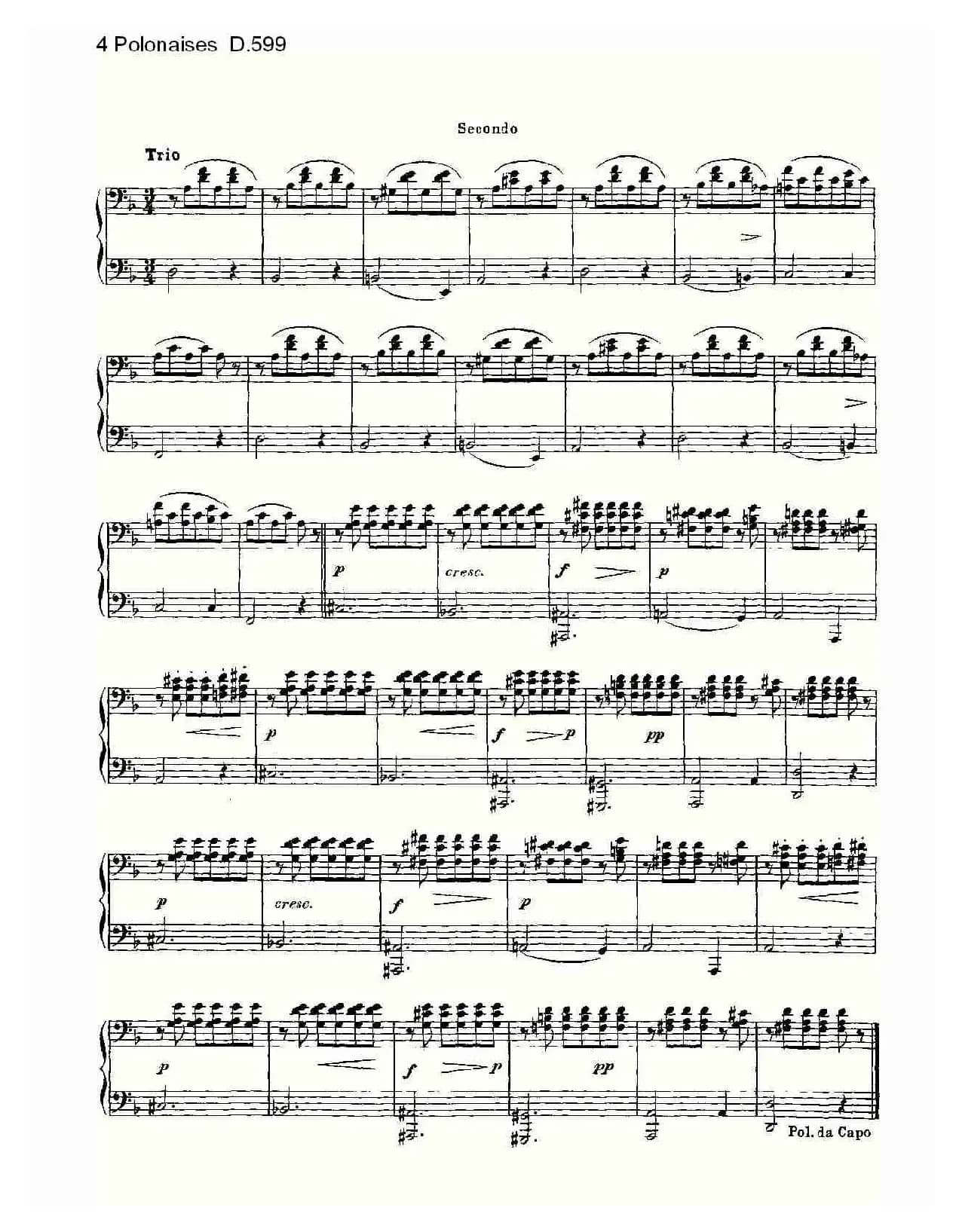 4 Polonaises D.599（４波罗乃兹舞曲 D.599）